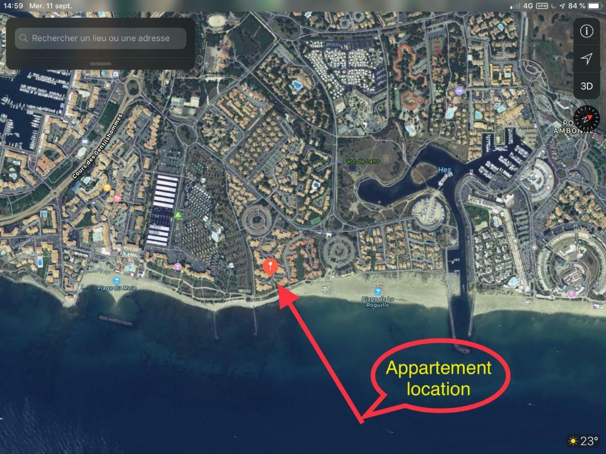 Résidence le neptuna T2 direct plage wifi clim Agde Exterior foto